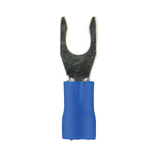Load image into Gallery viewer, Install Bay BVST10 Blue Vinyl Spade Terminal 16-14 Gauge #10 Package of 100