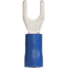 Load image into Gallery viewer, Install Bay BVST6 Blue Vinyl Spade Terminal 16-14 Gauge #6 Package of 100