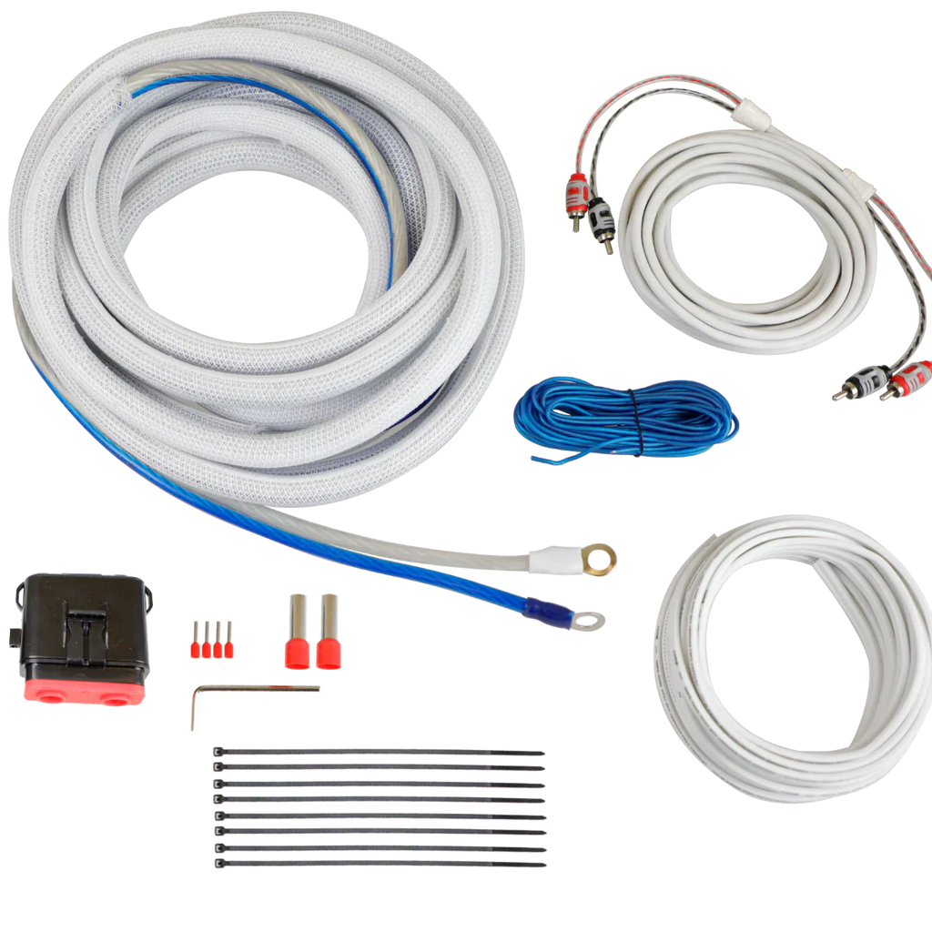 Cerwin Vega CAKM42 4 Gauge Complete Waterproof Amp Kit, 20ft. with RCA, Speaker Cable