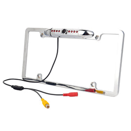 Absolute CAM2100S Chrome License Plate Frame Rear View Backup Camera 170° Viewing Angle