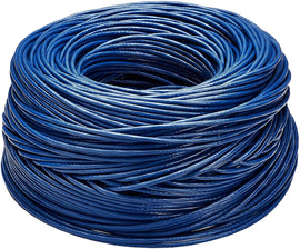 AT Cat6 Ethernet Cable 23AWG 600Mhz UL Bare Solid Copper Wire UTP 500' Blue