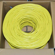 Load image into Gallery viewer, Cat6 Ethernet Cable 23AWG 600Mhz UL Bare Solid Copper Wire UTP 1000' Yellow