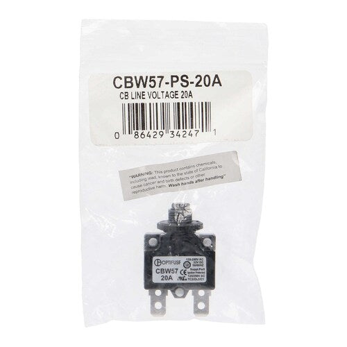 Install Bay CBW57-PS-20A Miniature Line-Voltage Circuit Breaker - 20 Amp