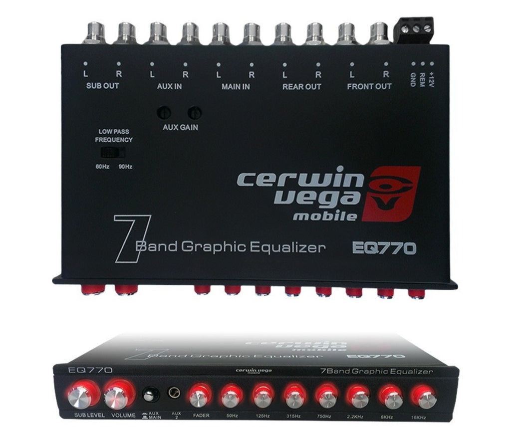 Cerwin-Vega EQ-770<br/> 7-Band Graphic EQ with Parametric E Auxiliary Input