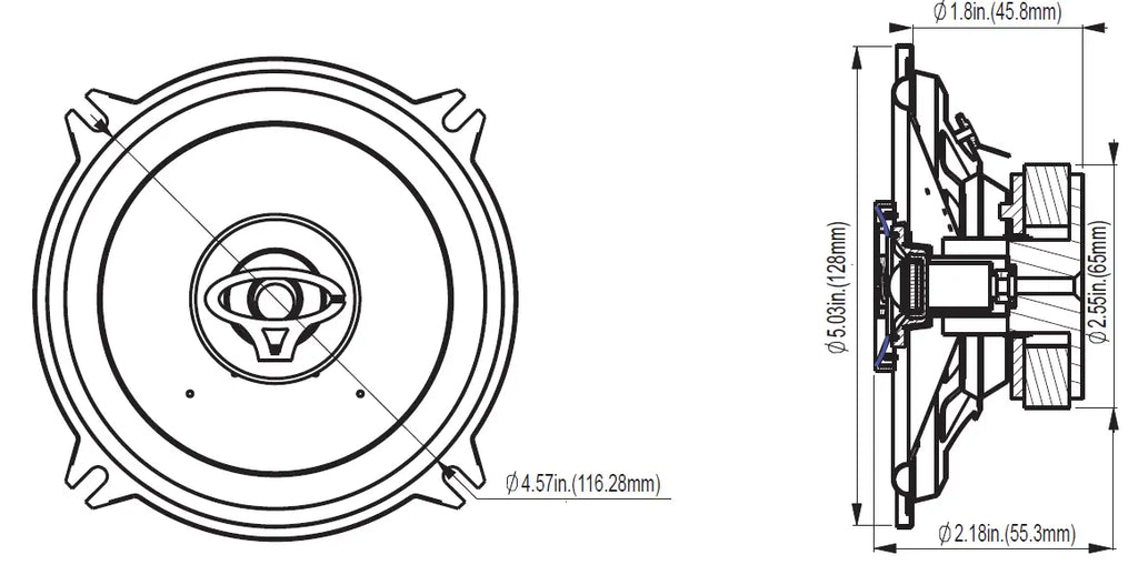 Cerwin Vega XED52 5.25" 2-Way XED Series Coaxial Car Speakers