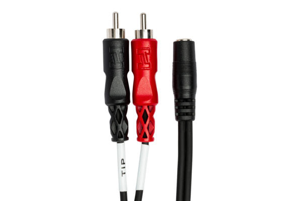 Hosa CFR-210 Stereo Breakout Cable - 3.5mm TRS Female to Dual RCA Male - 10 foot