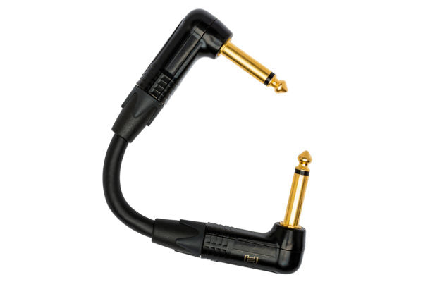 Hosa Edge CGK-000.5RR Right-angle to Right-angle Guitar Pedalboard Patch Cable - 6 inch