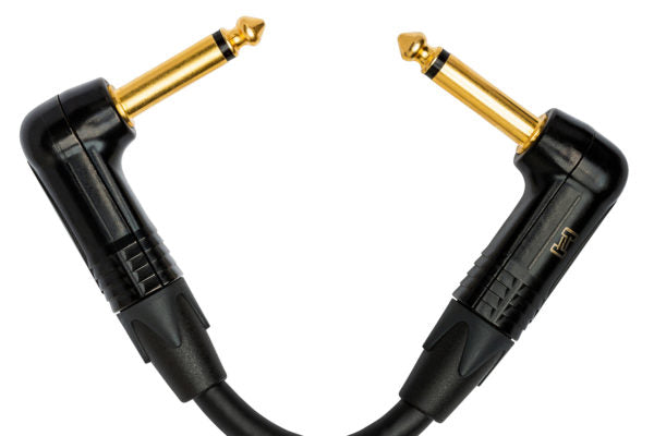 Hosa Edge CGK-001RR Right-angle to Right-angle Guitar Pedalboard Patch Cable - 12 inch