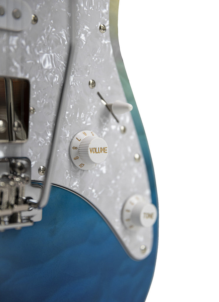 Tagima Stella DW-TBLF-DF/PW Electric Guitar - Transparent Blue