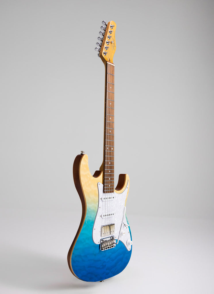 Tagima Stella DW-TBLF-DF/PW Electric Guitar - Transparent Blue