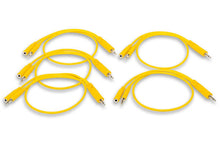 Charger l'image dans la galerie, Hosa CMM-545Y Hopscotch Eurorack Patch Cables - 1.5 foot (Yellow) 5-pack
