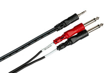 Load image into Gallery viewer, Hosa CMP-159 Stereo Breakout Cable - 3.5mm TRS Male to Left and Right 1/4-inch TS Male - 10 foot