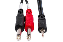 Charger l'image dans la galerie, Hosa CMP-153 Stereo Breakout Cable - 3.5mm TRS Male to Left and Right 1/4-inch TS Male - 3 foot