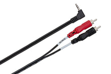 Charger l'image dans la galerie, Hosa CMR-206R Stereo Breakout Cable - Right-angle 3.5mm TRS Male to Left and Right RCA Male - 6 foot
