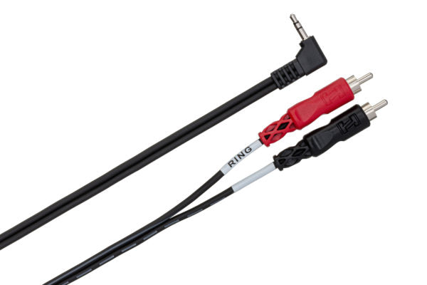 Hosa CMR-210 Stereo Breakout Cable - 3.5mm TRS Male to Left and Right RCA Male - 10 foot
