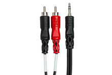 Charger l'image dans la galerie, Hosa CMR-210 Stereo Breakout Cable - 3.5mm TRS Male to Left and Right RCA Male - 10 foot
