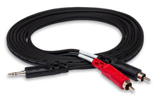 Charger l'image dans la galerie, Hosa CMR-210 Stereo Breakout Cable - 3.5mm TRS Male to Left and Right RCA Male - 10 foot