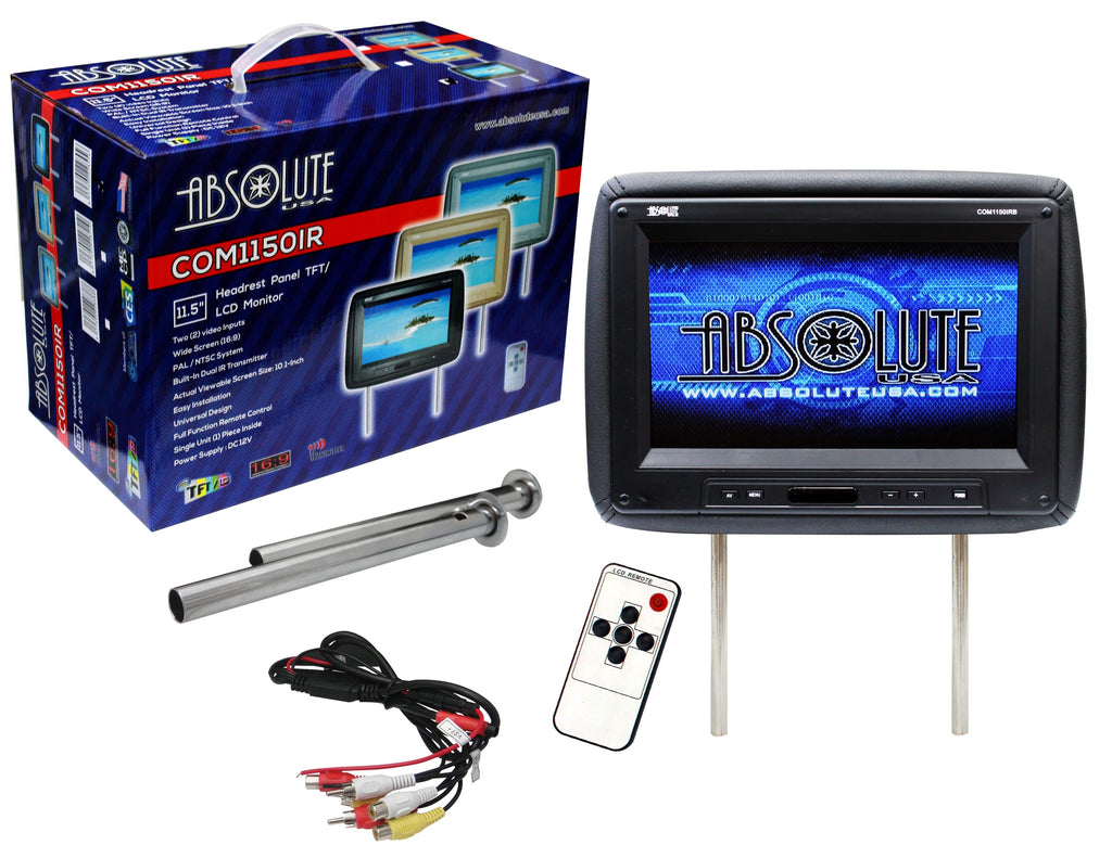 Absolute COM1150IRB 11" Universal Headrest TFT/LCD Monitor W/IR Transmitter