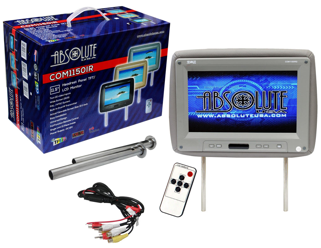 Absolute COM1150IRG 11" Universal Headrest TFT/LCD Monitor W/IR Transmitter