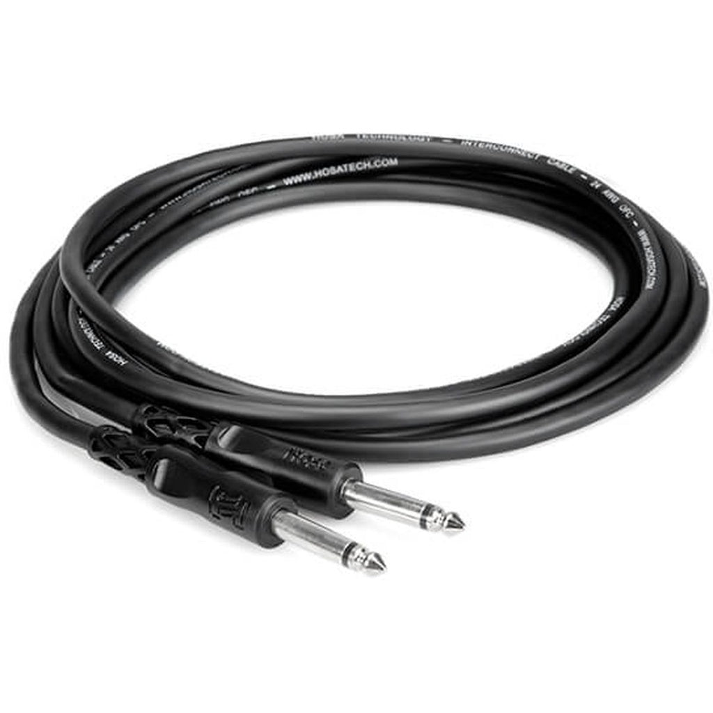 Hosa CPP-101 Interconnect Cable - 1/4-inch TS Male to 1/4-inch TS Male - 1 foot