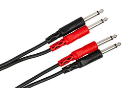 Hosa CPP-206 Stereo Interconnect Cable - Dual 1/4-inch TS Male to Same - 20 foot