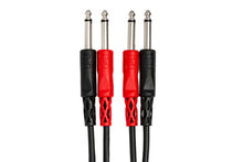 Load image into Gallery viewer, Hosa CPP-202 Stereo Interconnect Cable - Dual 1/4-inch TS Male to Same - 6.6 foot
