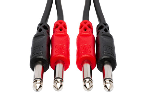 Hosa CPP-203 Stereo Interconnect Cable - Dual 1/4-inch TS Male to Same - 9.9 foot