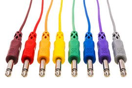 Hosa CPP-845 1/4-inch TS Male Patch Cable 8-pack - 1.5 foot (Various Colors)