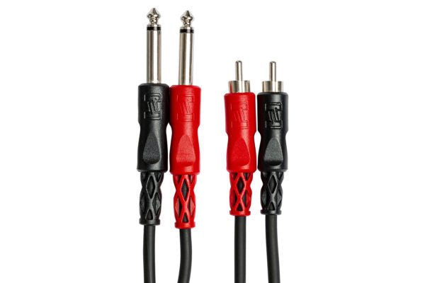 Hosa CPR-204 Stereo Interconnect Cable - Dual 1/4-inch TS Male to Dual RCA Male - 13.2 foot