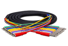 Load image into Gallery viewer, Hosa CPR-803 8-channel 1/4-inch TS Male to RCA Male Snake - 9.9 foot
