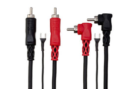 Hosa CRA-203DJ Stereo Interconnect Dual RCA to Dual Right Angle RCA Cable with Ground Wire - 9.9 foot