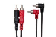 Charger l'image dans la galerie, Hosa CRA-201RR Stereo Interconnect Dual Right Angle RCA to Dual Right Angle RCA Cable - 3 foot
