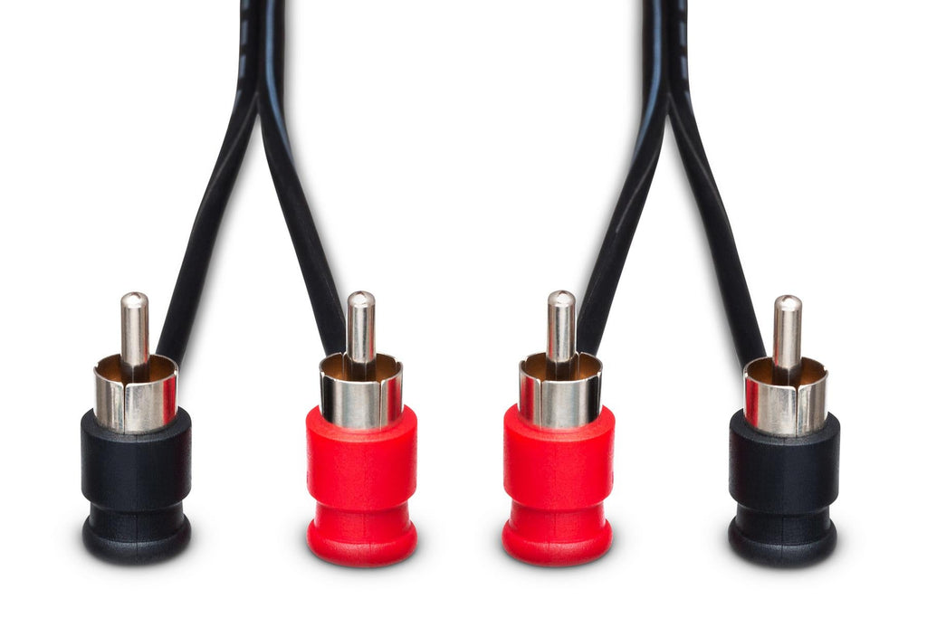 Hosa CRA-201R Stereo Interconnect Dual RCA to Dual Right Angle RCA Cable - 3.3 foot