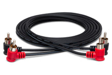 Charger l'image dans la galerie, Hosa CRA-201RR Stereo Interconnect Dual Right Angle RCA to Dual Right Angle RCA Cable - 3 foot