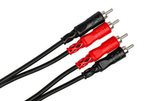 Load image into Gallery viewer, Hosa CRA-202R Stereo Interconnect Dual RCA to Dual Right Angle RCA Cable - 6.6 foot