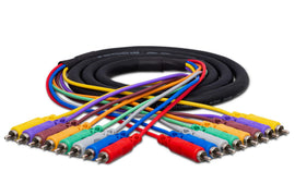 Hosa CRA-802 8-channel RCA Male Snake - 6.6'