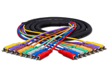 Load image into Gallery viewer, Hosa CRA-802 8-channel RCA Male Snake - 6.6'