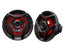 Load image into Gallery viewer, 2 JVC CS-DR620MBL 6.5inch 2-Way Coaxial Speakers featuring 21-color LED Illumination / Water Resistant (IPX5) / UV Resistant Woofers / Peak Power 260W / RMS Power 75W