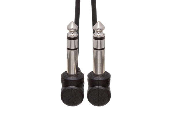 Hosa CSS-110R Balanced Interconnect Cable - 1/4-inch TRS Male to Right Angle 1/4-inch TRS Male - 10 foot
