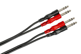 Hosa CSS-203 Stereo Interconnect Dual 1/4-inch TRS Male to Dual 1/4-inch TRS Male Cable - 9.9 foot
