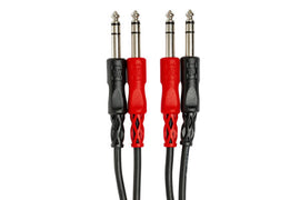 Hosa CSS-204 Stereo Interconnect Dual 1/4-inch TRS Male to Dual 1/4-inch TRS Male Cable - 13.2 foot