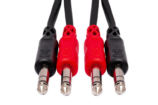 Hosa CSS-201 Stereo Interconnect Dual 1/4-inch TRS Male to Dual 1/4-inch TRS Male Cable - 3.3 foot