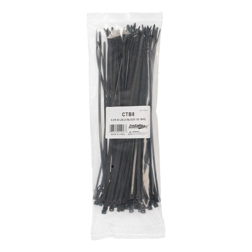 Install Bay CTB8 Cable Tie 8.6" Black 100 Count