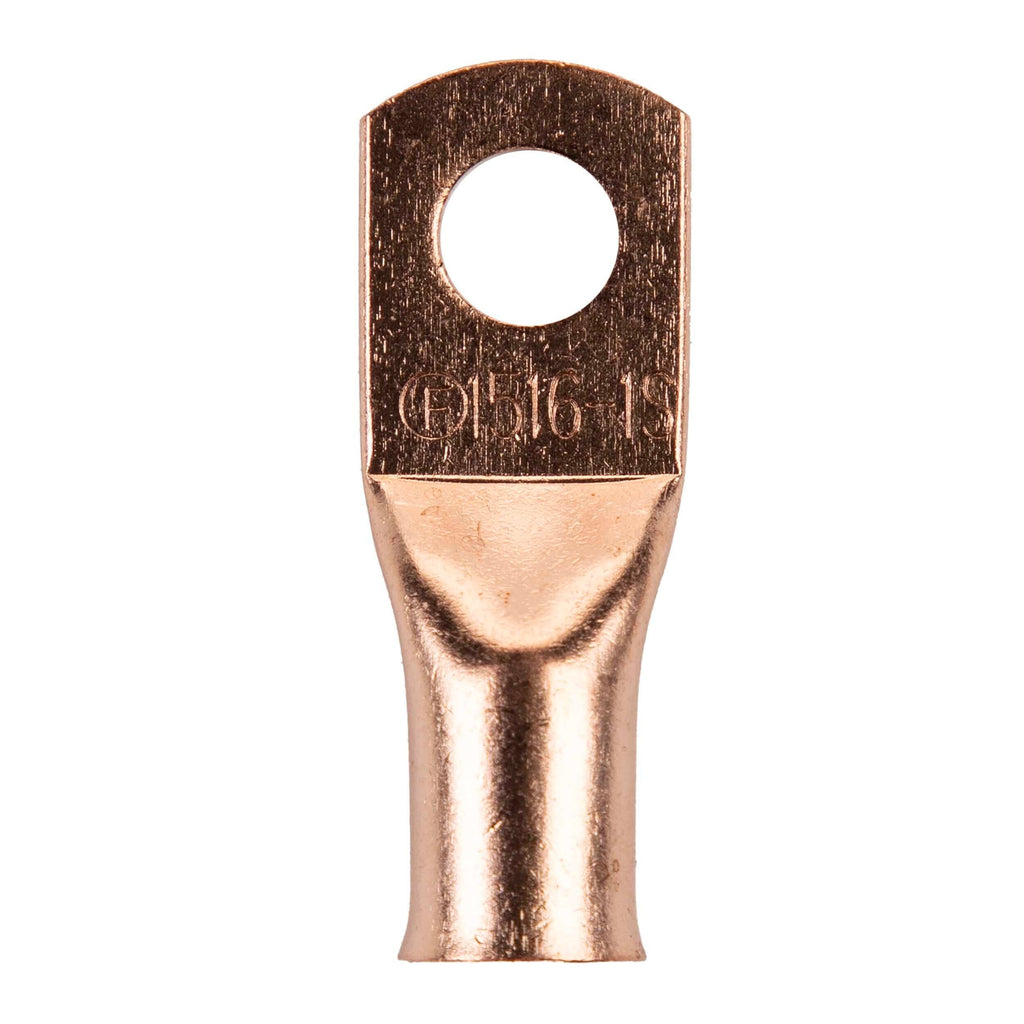 Install Bay CUR1516 Copper Uninsulated Ring Terminal 1 Gauge 5/16" 10/PK