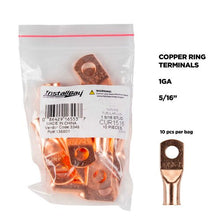 Load image into Gallery viewer, Install Bay CUR1516 Copper Uninsulated Ring Terminal 1 Gauge 5/16" 10/PK