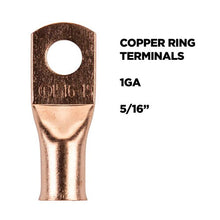 Load image into Gallery viewer, Install Bay CUR1516 Copper Uninsulated Ring Terminal 1 Gauge 5/16" 10/PK