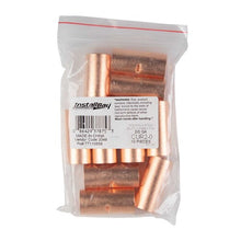 Load image into Gallery viewer, Install Bay CUR2-0 Copper Uninsulated Butt Connector 2/0 Gauge Package of 10