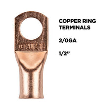 Charger l'image dans la galerie, Install Bay CUR2012 Copper Uninsulated Ring Terminal 2/0 Gauge 1/2" 5/PK