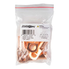 Charger l'image dans la galerie, Install Bay CUR2012 Copper Uninsulated Ring Terminal 2/0 Gauge 1/2" 5/PK