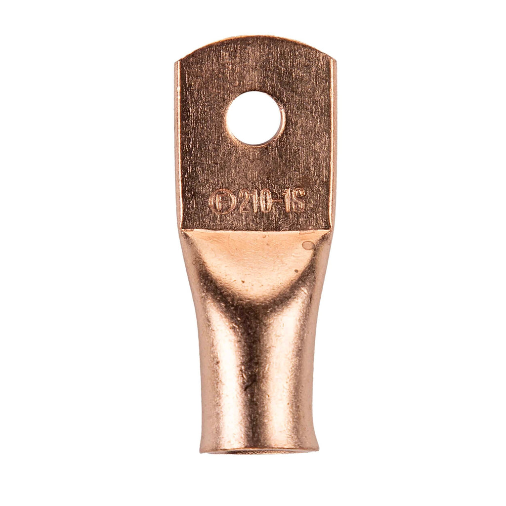 Install Bay CUR210 Copper Uninsulated Ring Terminal 4 Gauge 1/2 inch